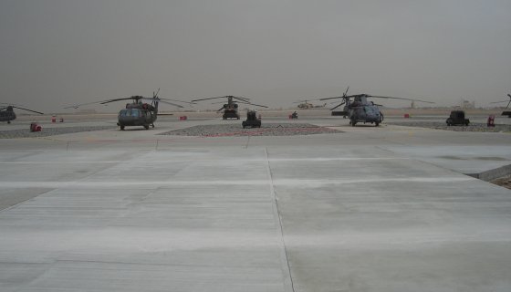 British Helicopter Parking Area